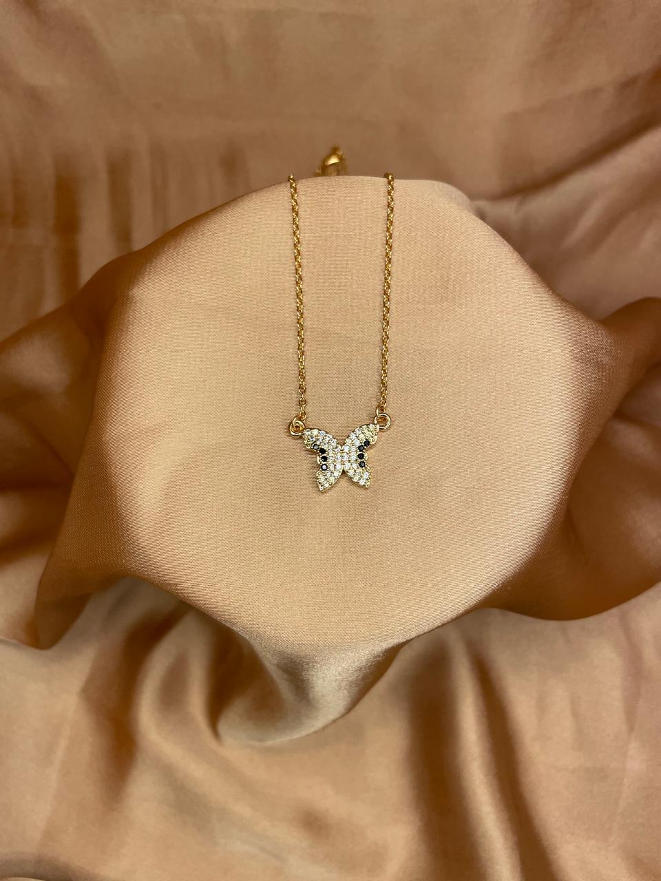Elysian Butterfly Diamond Pendant Necklace