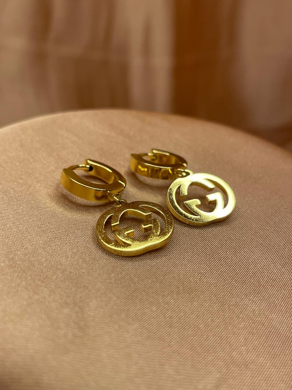 Elegant Clover Gold Hoop Earrings