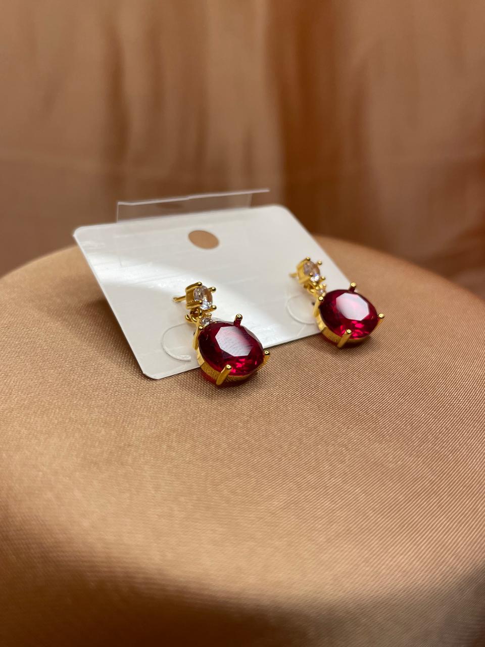 Royal Radiance Gemstone Drop Earrings