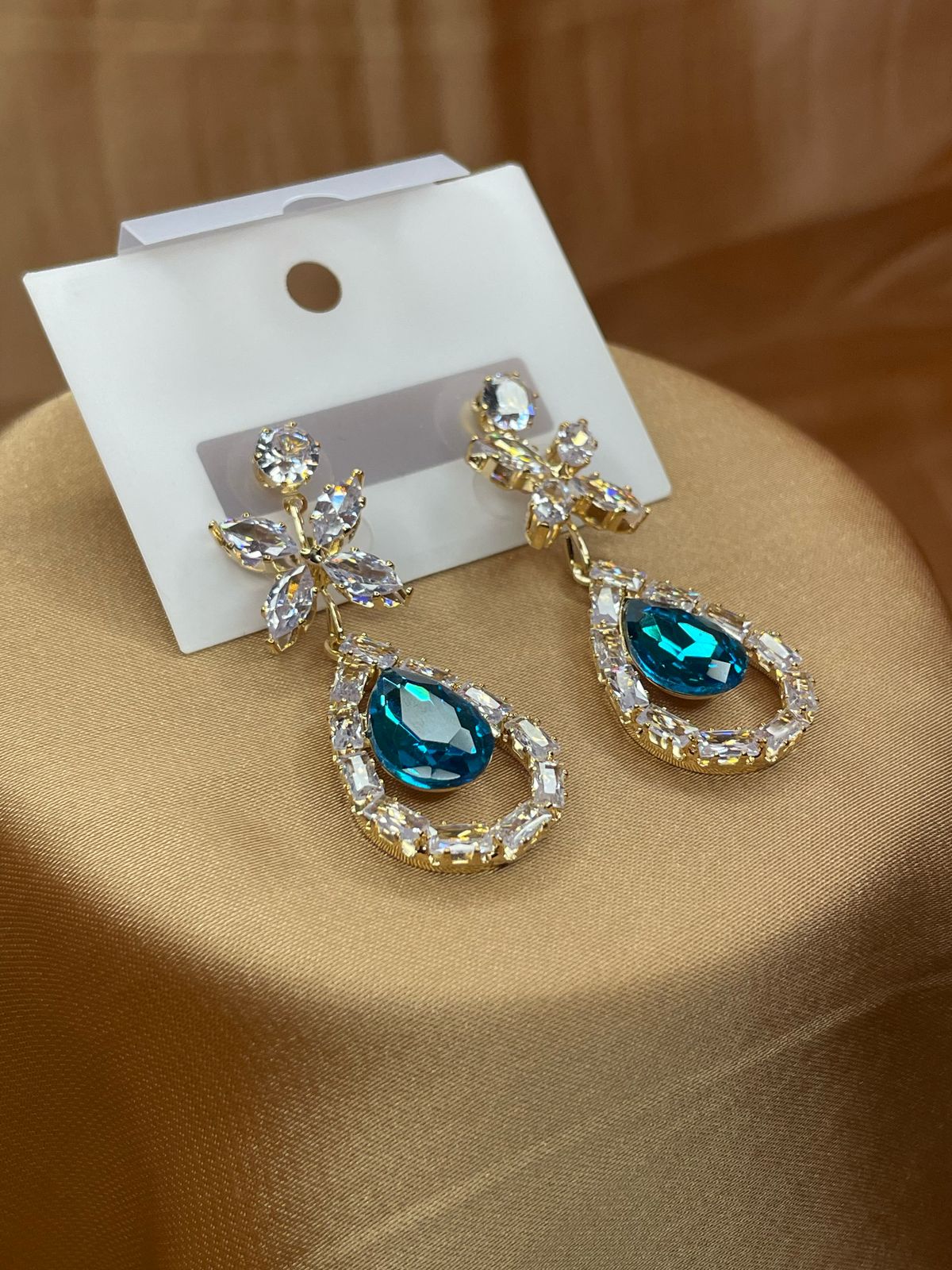 Ethereal Elegance Teardrop Earrings - Zinmeer Jewells