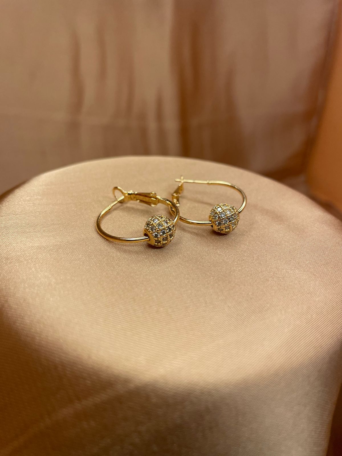 Luxe Golden Sparkle Hoop Earrings